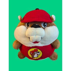Buc-ees Beaver Plush Toy Wearing Red Hat & Shirt 8" Adorable Soft Stuffed Animal